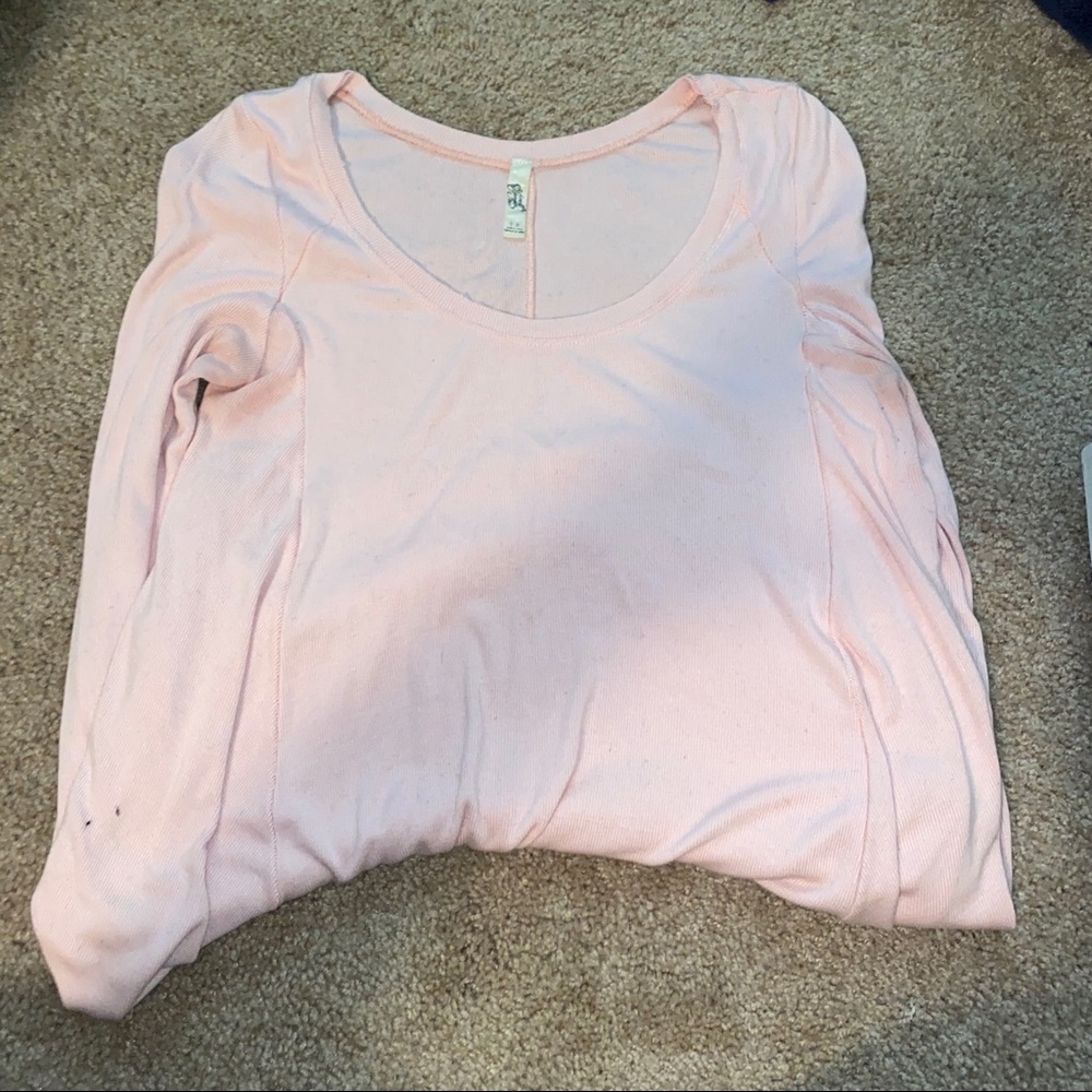 Light pink long sleeve top from free people